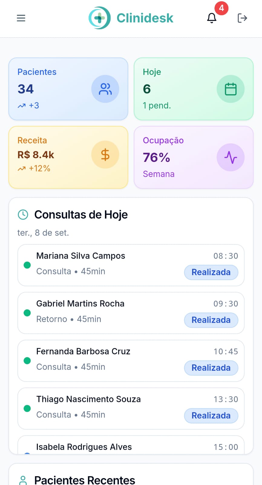 Projeto real da RevoluTech em versão para celular